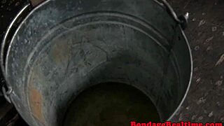 Kel Bowie tied up peeing submissively for maledoms 😈💦🔗