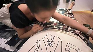 jovencita universitaria gives rica mamada deepthroat blowjob to big cock