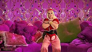 granny jeannie pops out as magical genie in lingerie for hardcore pov creampie missionary orgasm