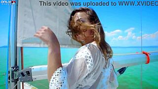 amirah adara and angel emily take turns toying their tight buttholes outdoors with huge dildos