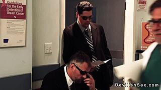 sexy nurse umm i mean im sucking this huge cops cock in hospital deepthroat facial