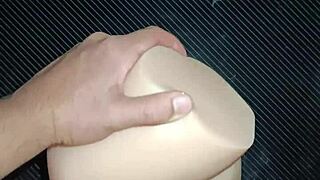 candy tests more positions with deep creampie filling her tight vagina up close