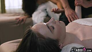 Hime Marie Ravaged Hard by Two Bisexual Masseuses in Couples Massage Orgy