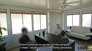 Pretty Blonde Allie Rae Fucks Loan Agent for Cash in Czech Casting