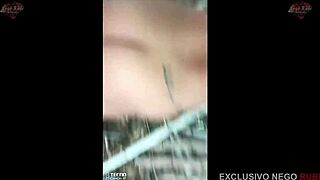 Monster black cock destroys cuckold wife deep in woods