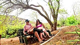 wanna see her suck cock right in the public botanical garden?