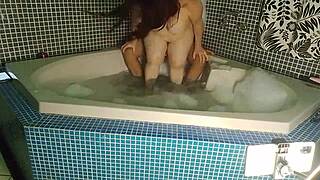 ever wondered how hot cowgirl riding turns into anal creampie in the bathtub