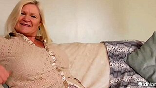 busty granny lacey fingers her soaking wet cunt