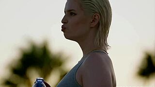 Tushy beauty Eliz bends for intense anal pounding then ass to mouth with trainer