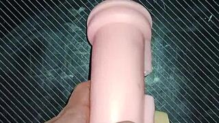 Trio with Kissy and Dolly sucking ends in titty fuck fun