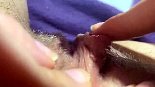 watch her big clit throb right up close to orgasm