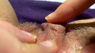 watch her big clit throb right up close to orgasm