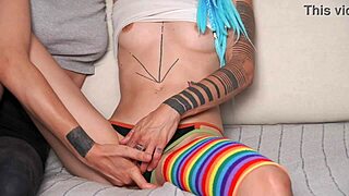 her skinny body shakes with raw orgasm from dirty italian ass pounding