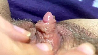 watch her big clit throb right up close to orgasm