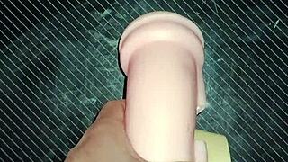 Trio with Kissy and Dolly sucking ends in titty fuck fun