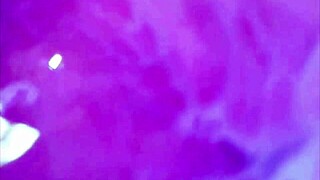 watch this real pussy contract in orgasm... cum mixes deep inside with her juicy squirt under microscope