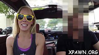 Raw emotions surge in couple's rough shop sex pounding