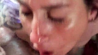 that blonde girlfriend went so deep on my cock with her friend watching the whole sloppy scene