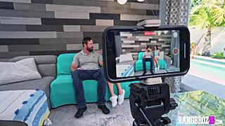 Stepdad helping Lila Love go viral with deepthroat and riding?