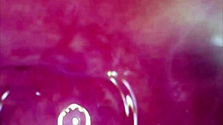 watch this real pussy contract in orgasm... cum mixes deep inside with her juicy squirt under microscope