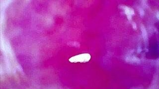 watch this real pussy contract in orgasm... cum mixes deep inside with her juicy squirt under microscope