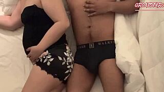 scared stepdad bends over big titted daughter while wife hides nearby fucking hard