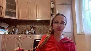 Mistress with glasses long nails demands your wallet in femdom findom?