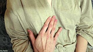 I crave his thick cum covering my natural small tits every time