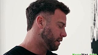 Stunning Big Ass Brunette Masseuse Dumps Nuru Gel on Huge Natural Tits Rubs Naked Wet Body on Client Seth Gamble Payton Preslee