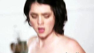 jizzy teen coed in uniform sucks monster cock at work then swallows load