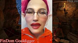 Tall glasses cosplay femdom tempts with her huge kinky cravings