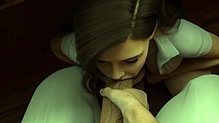 Hot Girl Fingers Pussy for Teacher Then Sucks Monster Cock