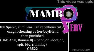 Gih Spanic slim Brazilian cutie caught cheating punished in garage