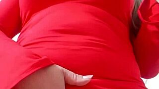 giant cameltoe latina stepmom masturbates in short dress for stepson