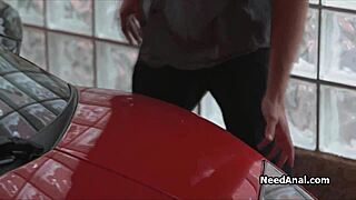 busty girlfriend sneaks anal craving behind boyfriend's back