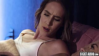 our sleepover turned into hot lesbian fingering and pussy licking with cadence and mackenzie