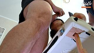 Wanna see this wife swallow double cumshots in her wild threesome blowjob?