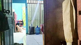 housewife caught masturbating bent over doggystyle fucked hard by horny guy natural tits bouncing