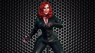 granny carmen angel fingers her wet pussy while headbanging metal