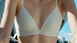 hey, wanna see this cute australian model in lingerie barefoot at sydney opera house?