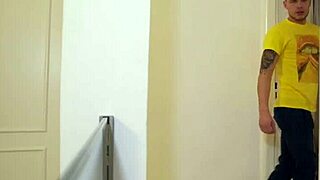 horny stepmom milf offers teen stepson anal creampie after blowjob