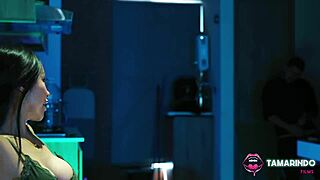 colombian milf stepmom sneaks big cock creampie fuck while dad sleeps nearby