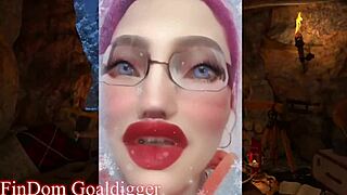 Tall glasses cosplay femdom tempts with her huge kinky cravings