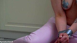 Desperate for quickie, she wets face with deepthroat, licks ass, squirts, takes facial.