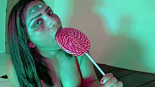 a horny little witch casts erotic magic to fuck pussy