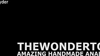 blonde slut tests huge anal snake toy plus fisting her gaping asshole