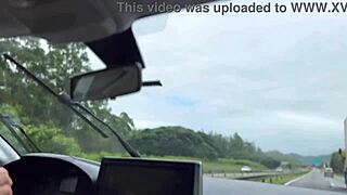 uber driver woman pays fare with tight ass ride moaning as he cums inside cunilingus first