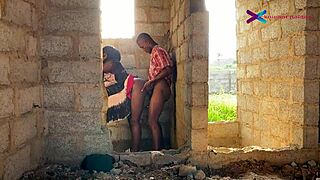 Freaky quickie with labourer turns building site wild