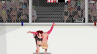 PRINCESS OF THE RING 2: PARIS VS EMBER IN EPIC LESBIAN WRESTLING CATFIGHT