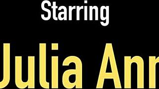 julia ann and hot milf lick wet pussies in steamy lesbian kiss party